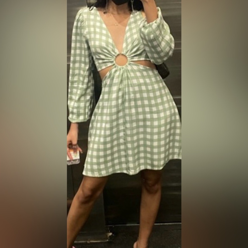 Forever 21 Mint Checkered Dress